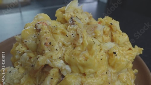 Rice with Crab Soft Omelet