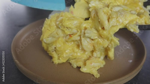 Rice with Crab Soft Omelet
