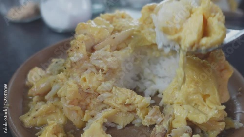 Scrambled egg with rice