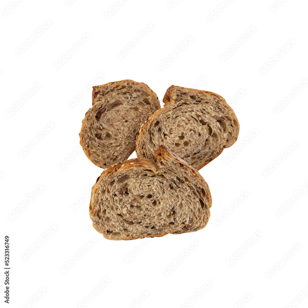 Multigrain bread cutout, Png file. Multigrain bread cutout, Png file.