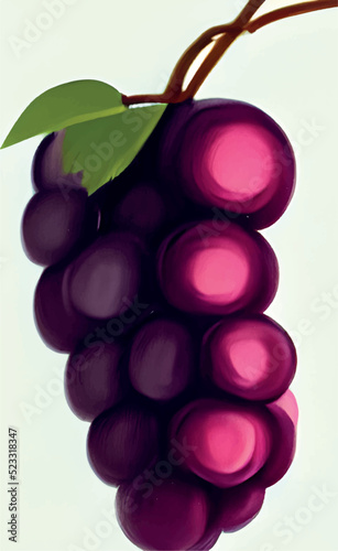 grapes on a white background