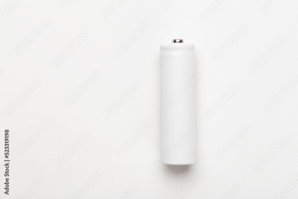 AA size alkaline battery on a white background. Accumulator. AA size alkaline battery on a white background. Accumulator.