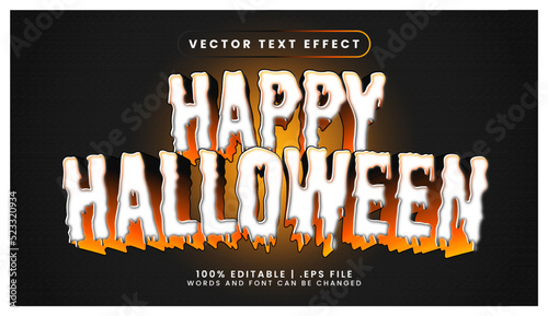Happy halloween text effect editable dead and witch text style