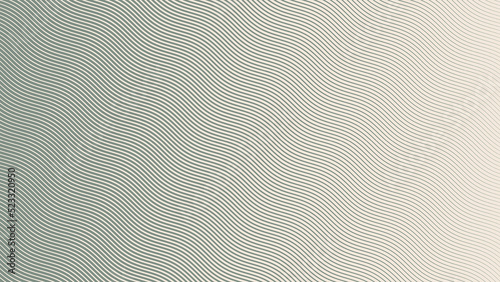 Parallel Hatching Wavy Ripple Lines Halftone Pattern Abstract Vector Smooth Gradient Pale Green Texture Isolated On Light Background. Half Tone Art Tilted Etching Strokes Aesthetic Graphical Wallpaper