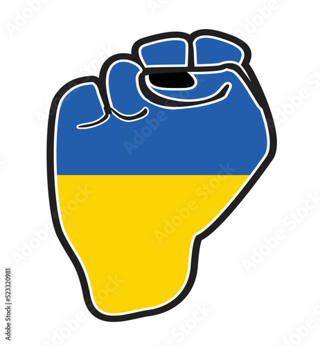 Ukraine Flag Power Fist