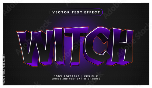 Witch halloween text effect editable zombie and horror text style