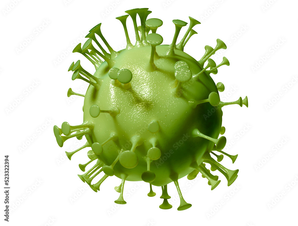 Corona Virus isolated on white. Sars-CoV-2 virus causing Covid-19 disease conceptual Corona Virus isolated on white. Sars-CoV-2 virus causing Covid-19 disease conceptual