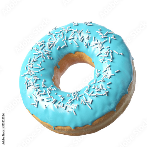 Flying Frosted sprinkled donut