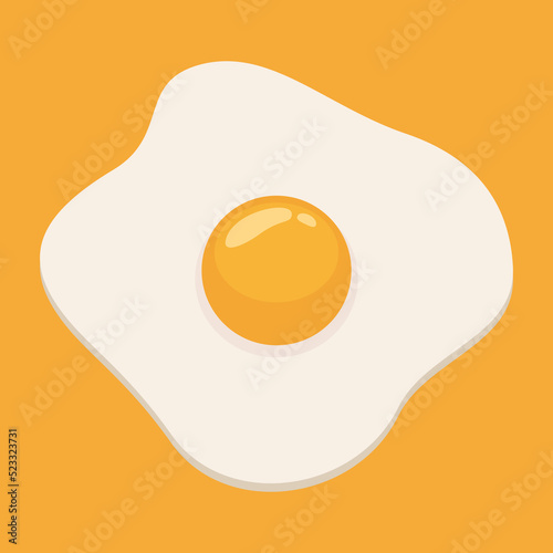 Top View Of Fried Egg