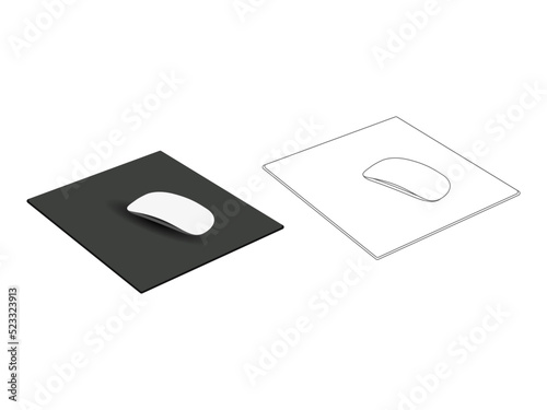 mouse pad vector anime. mouse pad vector background. creative business design. royalty image. 