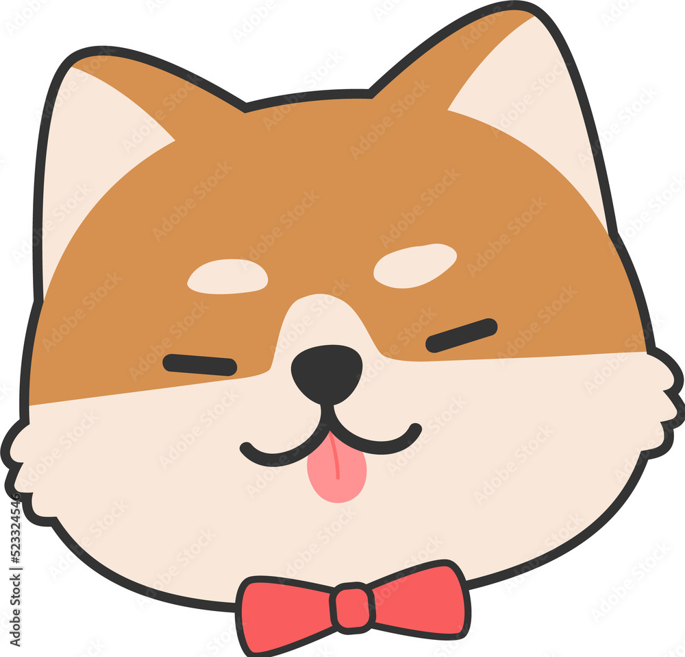 cute shiba inu dog cartoon element cute shiba inu dog cartoon element