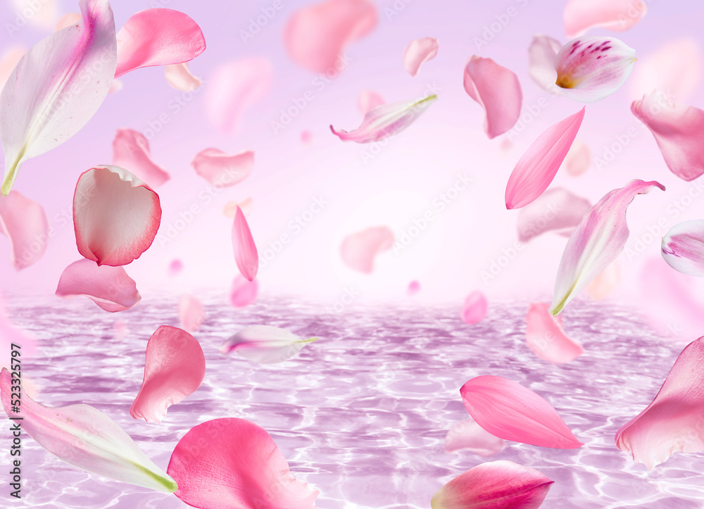 petals flower background for cosmetic product