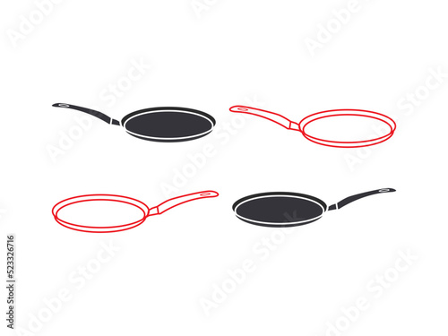Pan Vector Pack Vector Art & Graphics . Pan Icon, Frying Pan  Art Illustration Royalty Free SVG, Clip arts, Vectors, And Image. creative royalty design in illustration. Premium Vector .it's modern of 