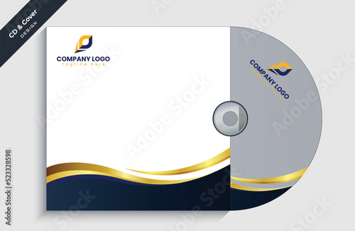 Corporate business company profile CD disk and Cover design vector