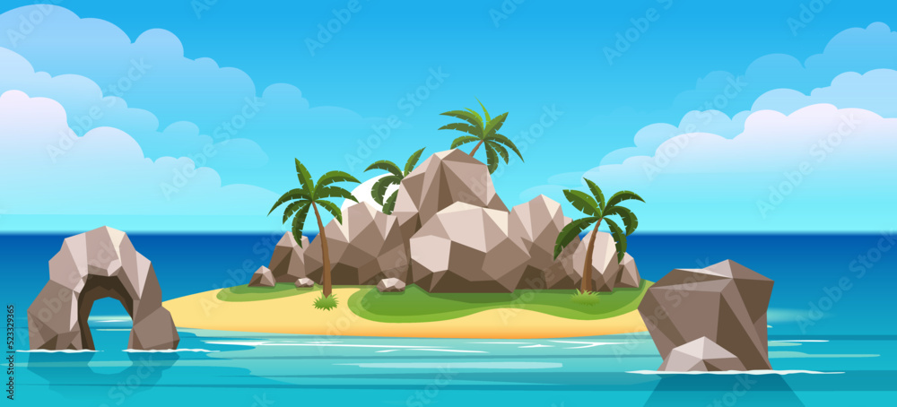 Obraz premium Empty tropical island