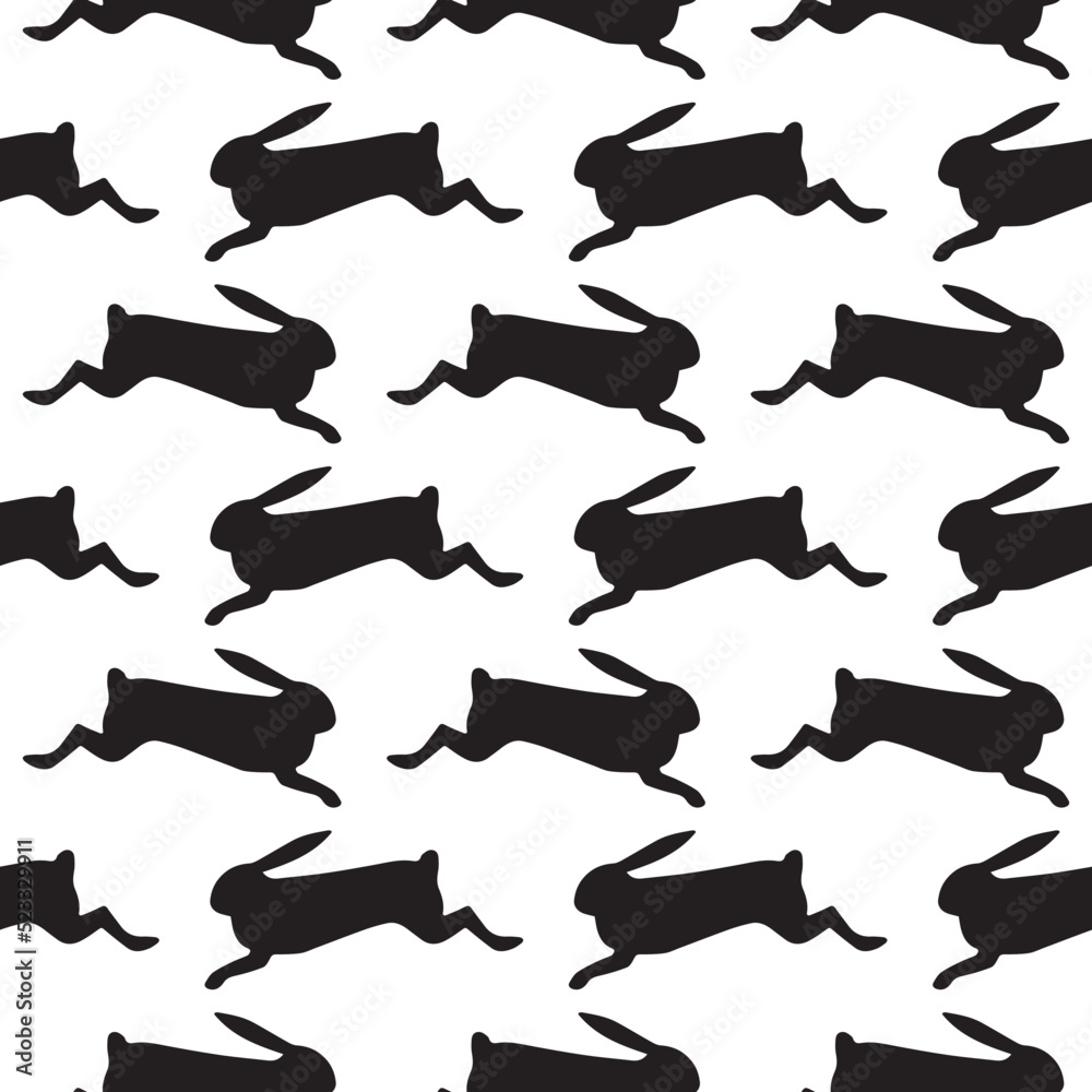 Rabbit illustration. Seamless patterns. Fun shapes. Rabbit illustration. Seamless patterns. Fun shapes.