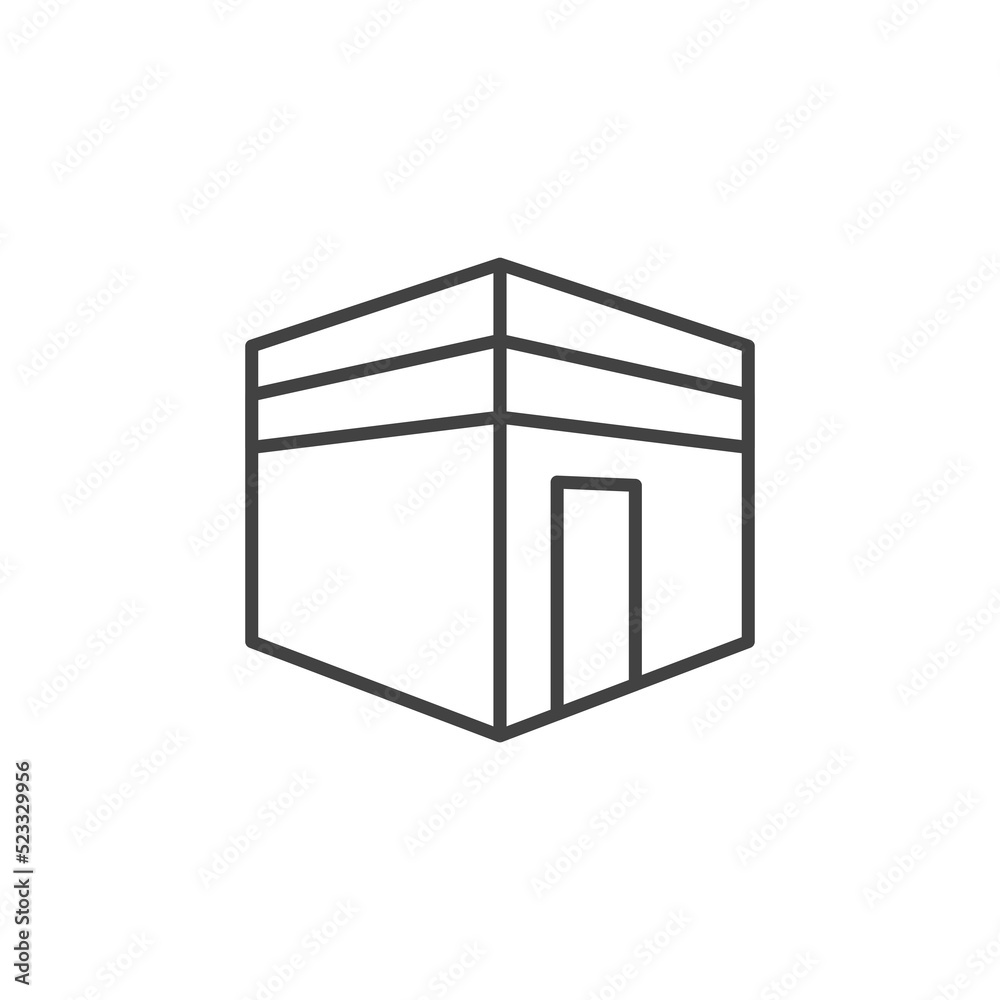 Kaaba hajj Mecca pray pilgrimage Ramadan Islam muslim mosque icon vector symbol illustration Kaaba hajj Mecca pray pilgrimage Ramadan Islam muslim mosque icon vector symbol illustration