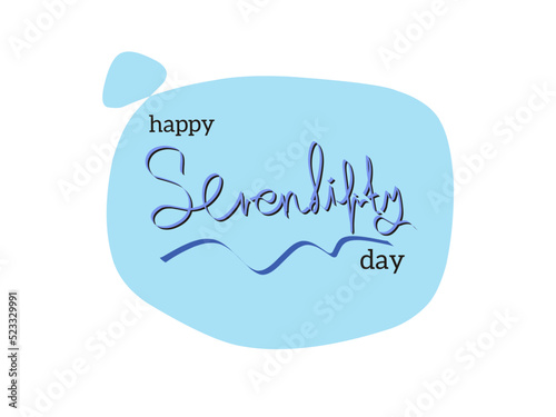 vector illustration for serendipity day in August