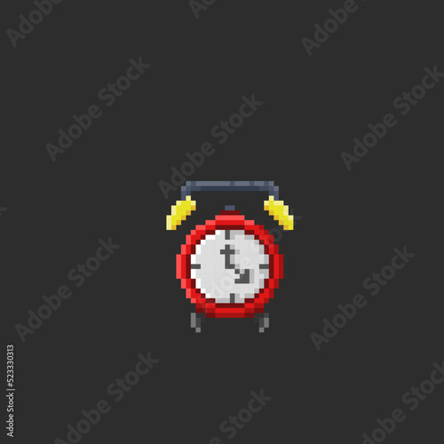 clock in pixel art style
