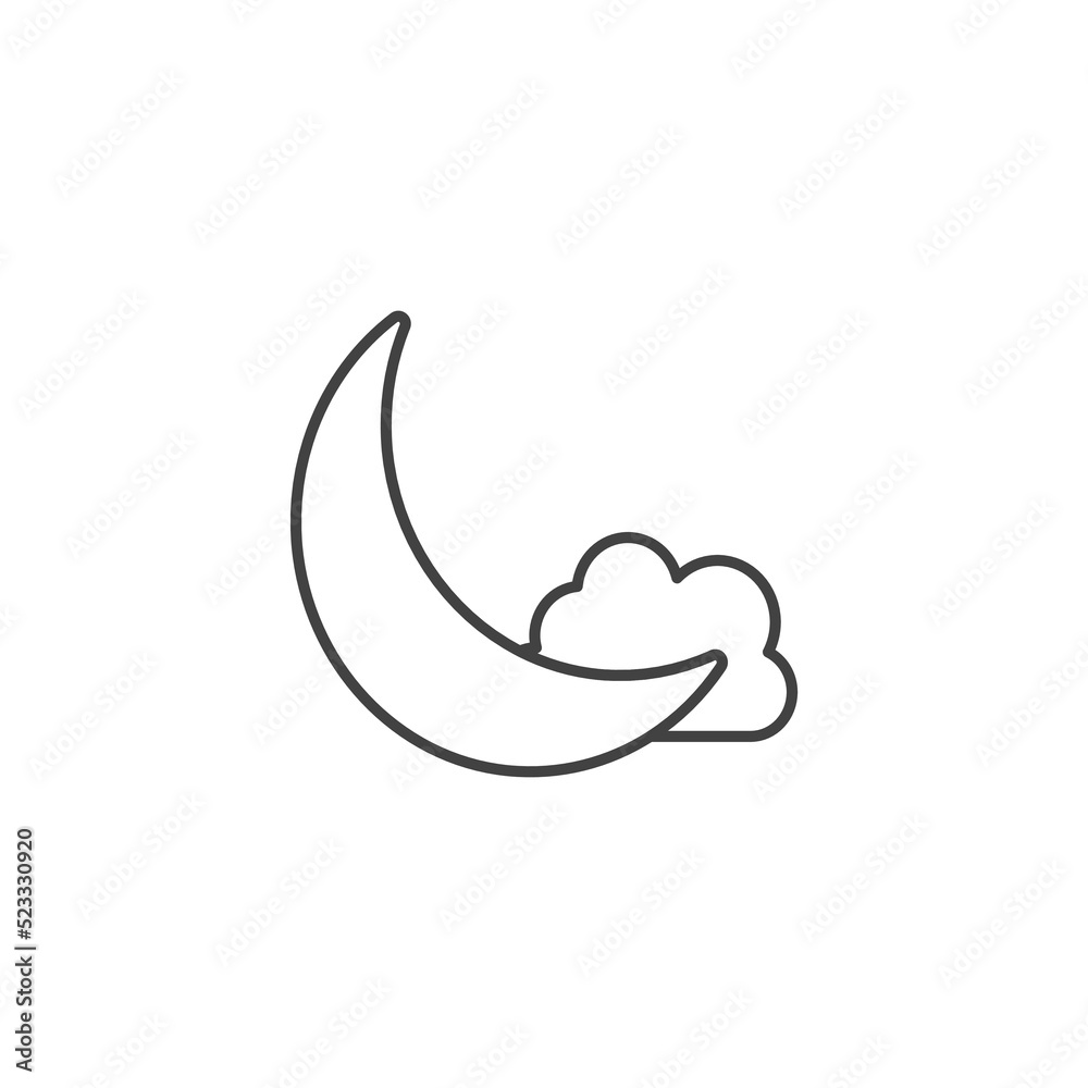 Fog Night Weather Element Vector Icon Design Template Fog Night Weather Element Vector Icon Design Template