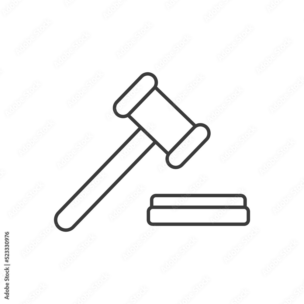 Judge gavel flat vector icon, Gavel law hammer icon logo design. vector illustration Judge gavel flat vector icon, Gavel law hammer icon logo design. vector illustration
