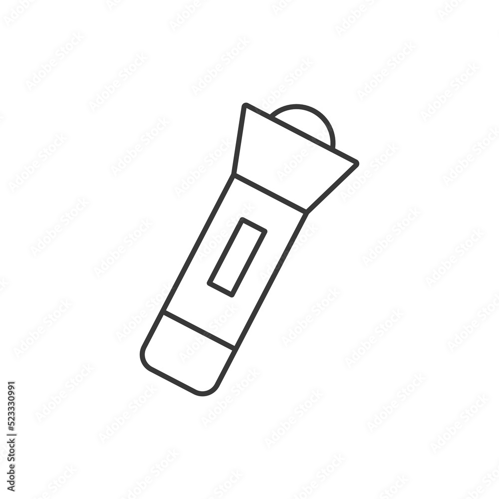 Line flashlight icon illustration isolated vector sign symbol Line flashlight icon illustration isolated vector sign symbol