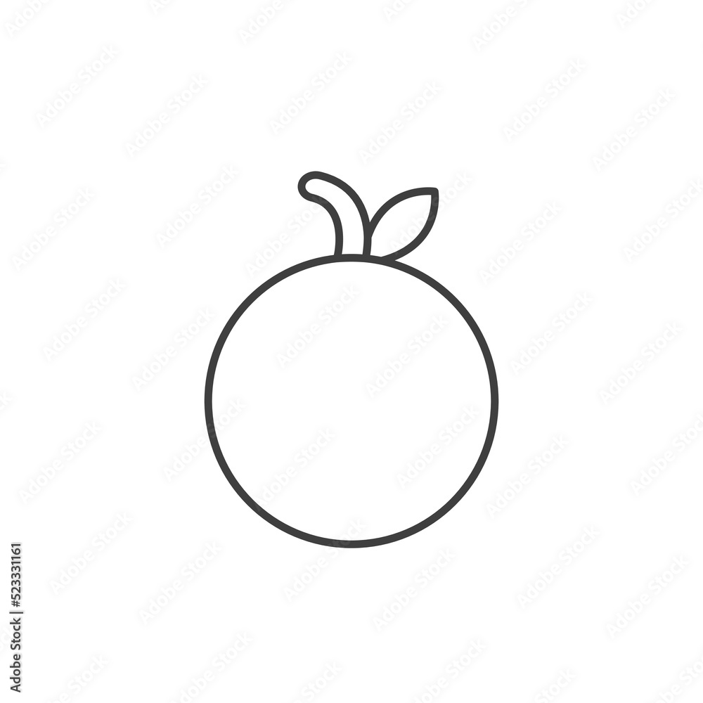 Orange icon on white background. Vector illustration Orange icon on white background. Vector illustration