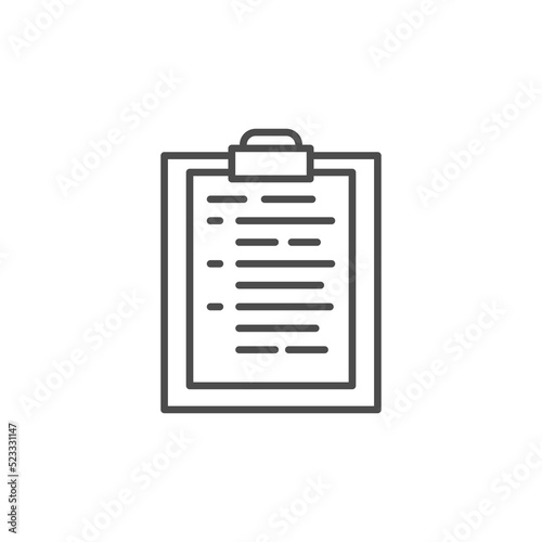 Modern clipboard line icon. Editable Stroke. Pixel Perfect. For Mobile and Web.