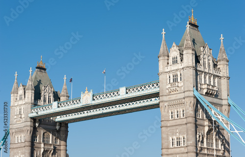 The iconic Tower Bridge in London, United Kingdom and the Great Britain