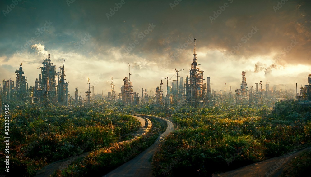 steampunk city steampunk city