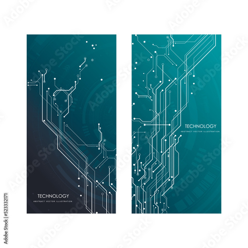 Circuit board  technological processes  science   concept futuristic digital technology background  vector illustration 