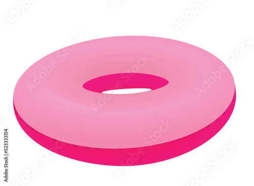 Pink swim ring. vector illustration