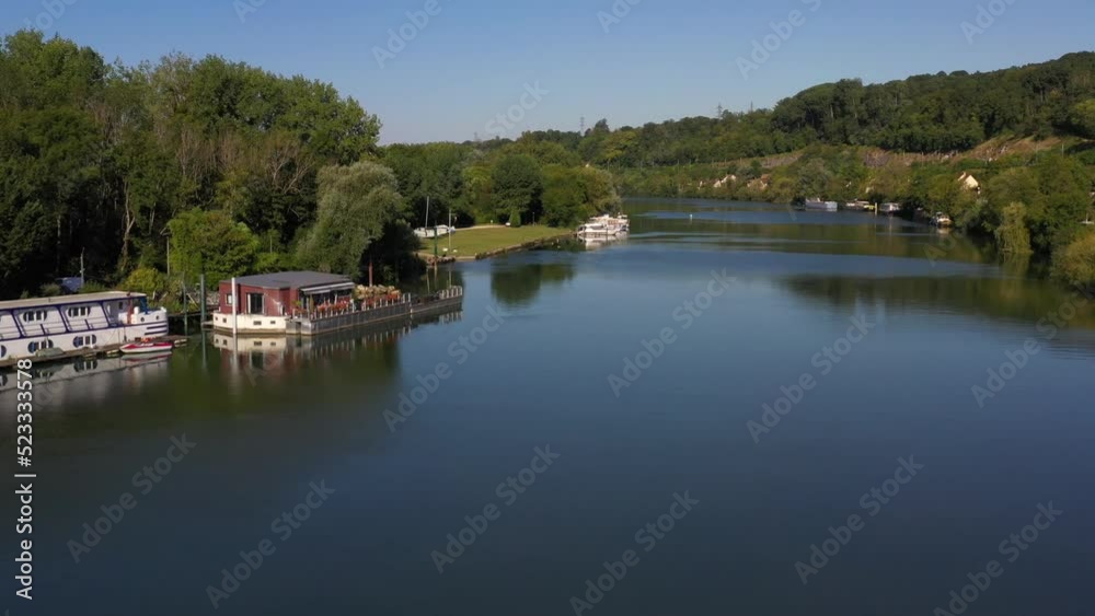 aerial view on Vernou La Celle sur Seine aerial view on Vernou La Celle sur Seine