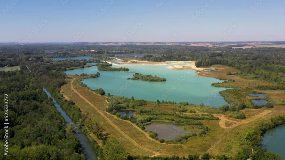 aerial view of the Bassée with her sandpit aerial view of the Bassée with her sandpit