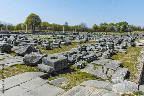 Ruins of the Antique city of Philippi, Greece photo