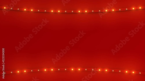 Frame and gold light polygon style on white background. 3d rendering