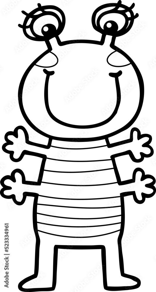 Striped girl monster, Halloween clipart Striped girl monster, Halloween clipart