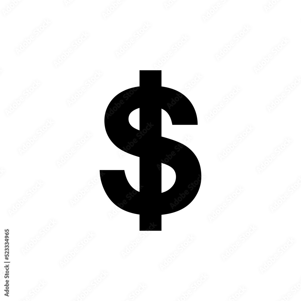 Dollar, USD Currency Icon Symbol. Vector Illustration Dollar, USD Currency Icon Symbol. Vector Illustration