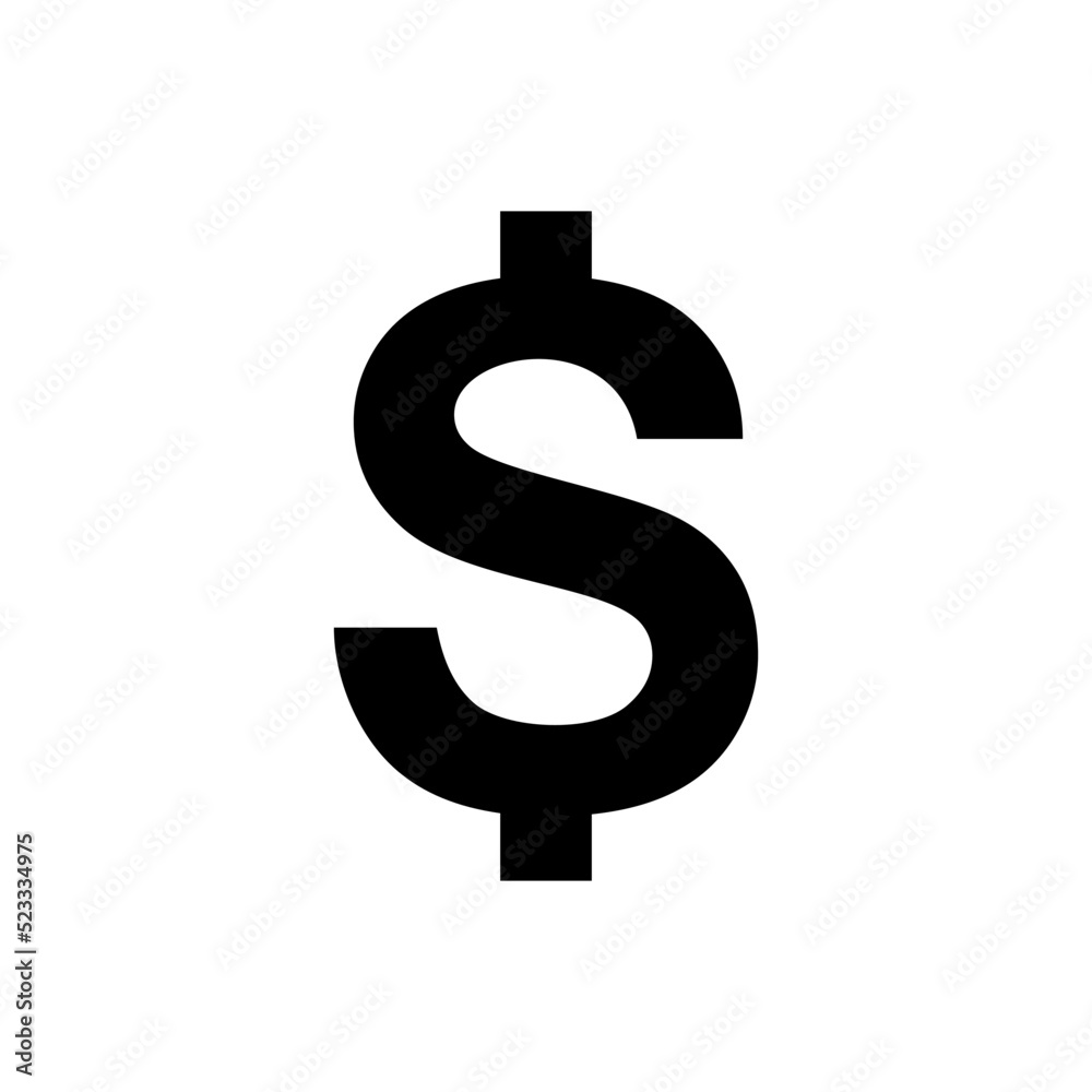 Dollar, USD Currency Icon Symbol. Vector Illustration Dollar, USD Currency Icon Symbol. Vector Illustration