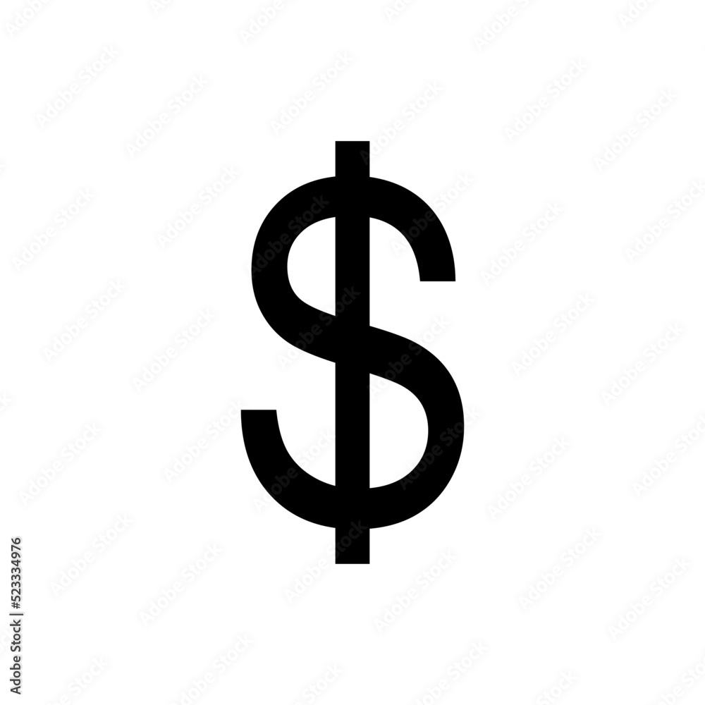 Dollar, USD Currency Icon Symbol. Vector Illustration Dollar, USD Currency Icon Symbol. Vector Illustration