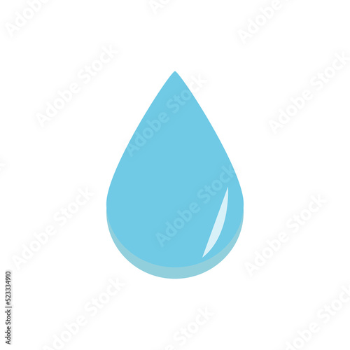 bright blue fresh drop of water vector illustration logo aqua wet