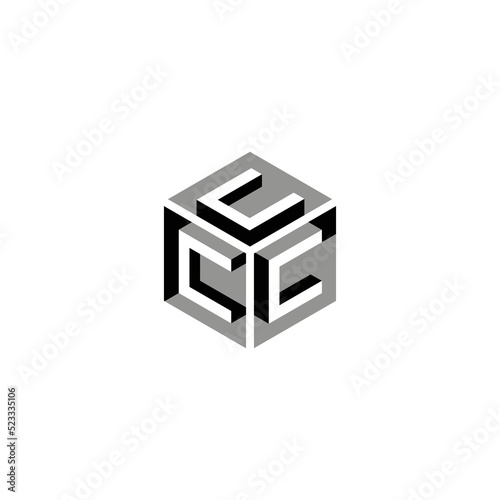 Initial Letter Triple C Polygon Design Logo