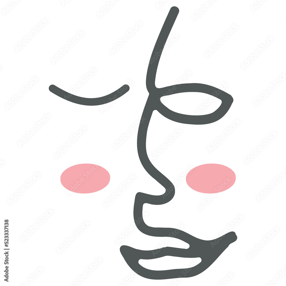 Abstract Women Face Line Art Abstract Women Face Line Art