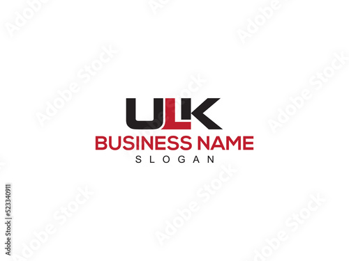 Typography ULK Logo Letter Vector, Creative ulk Logo Icon Design For Any Type Of Modern Business photo