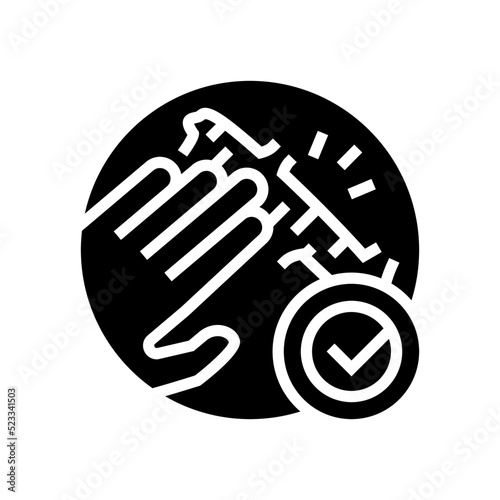 massage scar glyph icon vector. massage scar sign. isolated symbol illustration