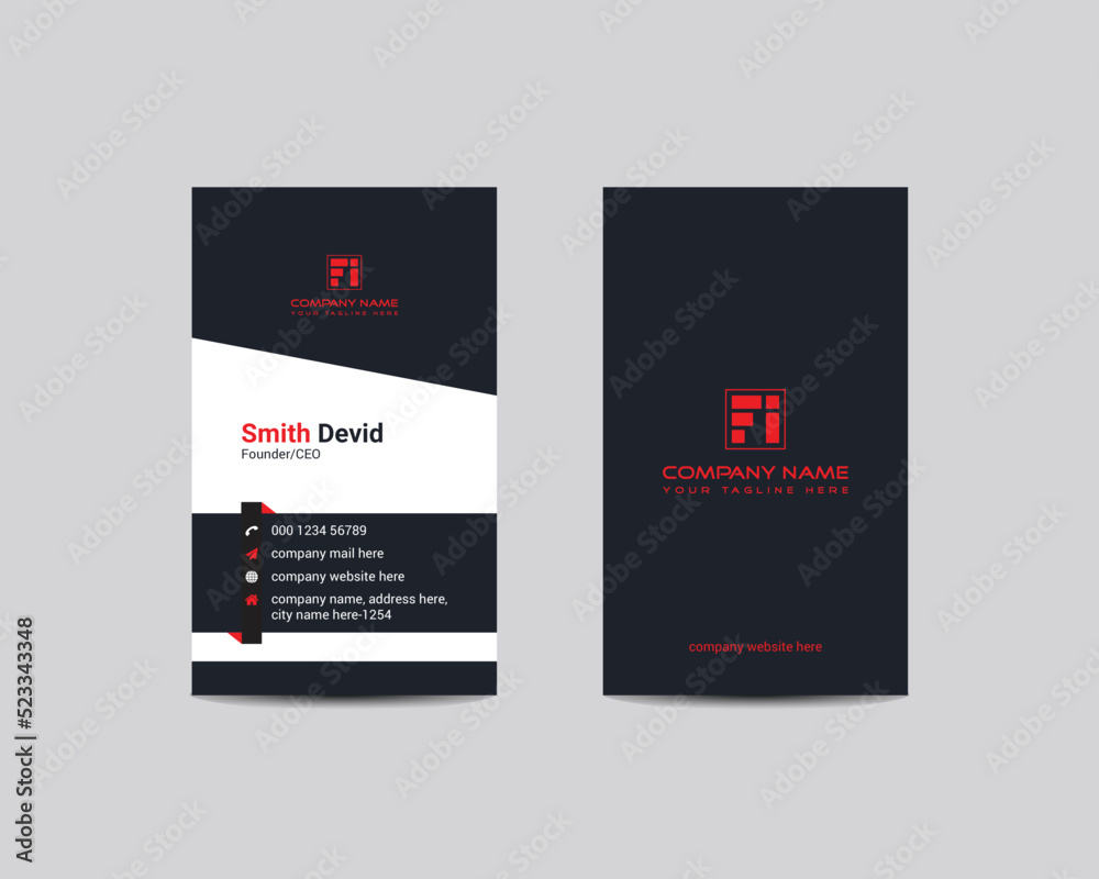 Corporate business card template design
