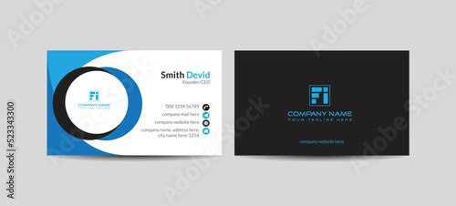 Corporate business card template design