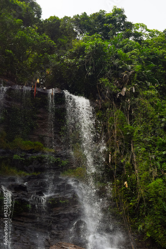 Beautiful Waterfalls and greenery. Relaxing nature background.