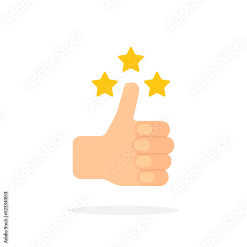 reputation or customer review icon like thumb up