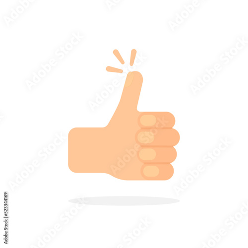 simple cartoon hand like thumb up icon